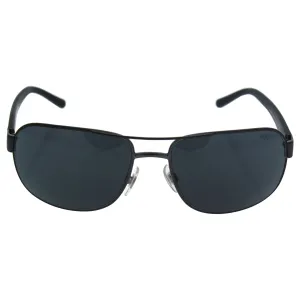 Polo Ralph Lauren Men's 0PH3093 Square Sunglasses, Mat Dark,Gunmetal,Grey,Black & Matte Grey, 62 mm