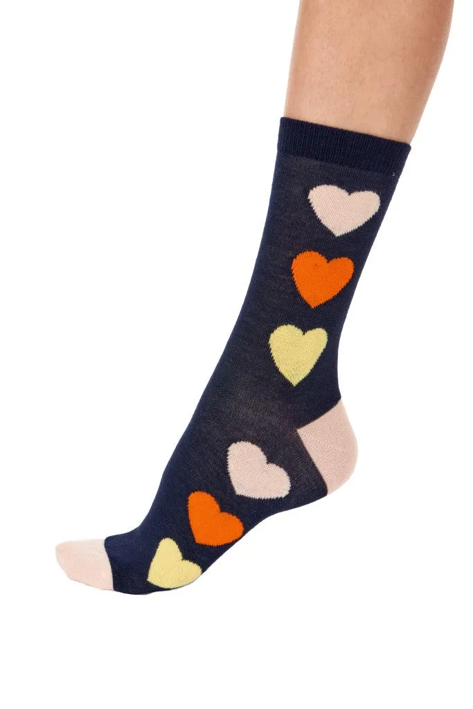 Pretty Polly Sustainable Bamboo Knit Patterned and Plain Socks 2 Pair Pack