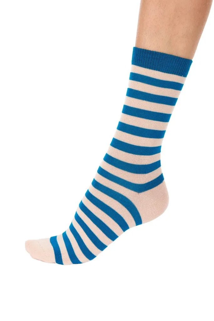 Pretty Polly Sustainable Bamboo Knit Patterned and Plain Socks 2 Pair Pack