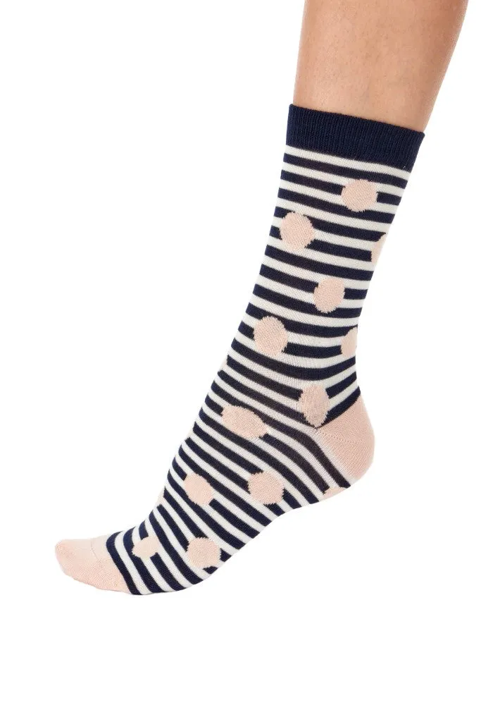 Pretty Polly Sustainable Bamboo Knit Patterned and Plain Socks 2 Pair Pack