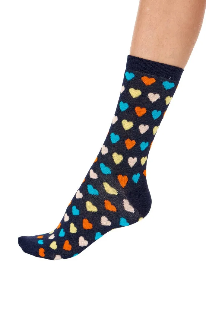 Pretty Polly Sustainable Bamboo Knit Patterned and Plain Socks 2 Pair Pack