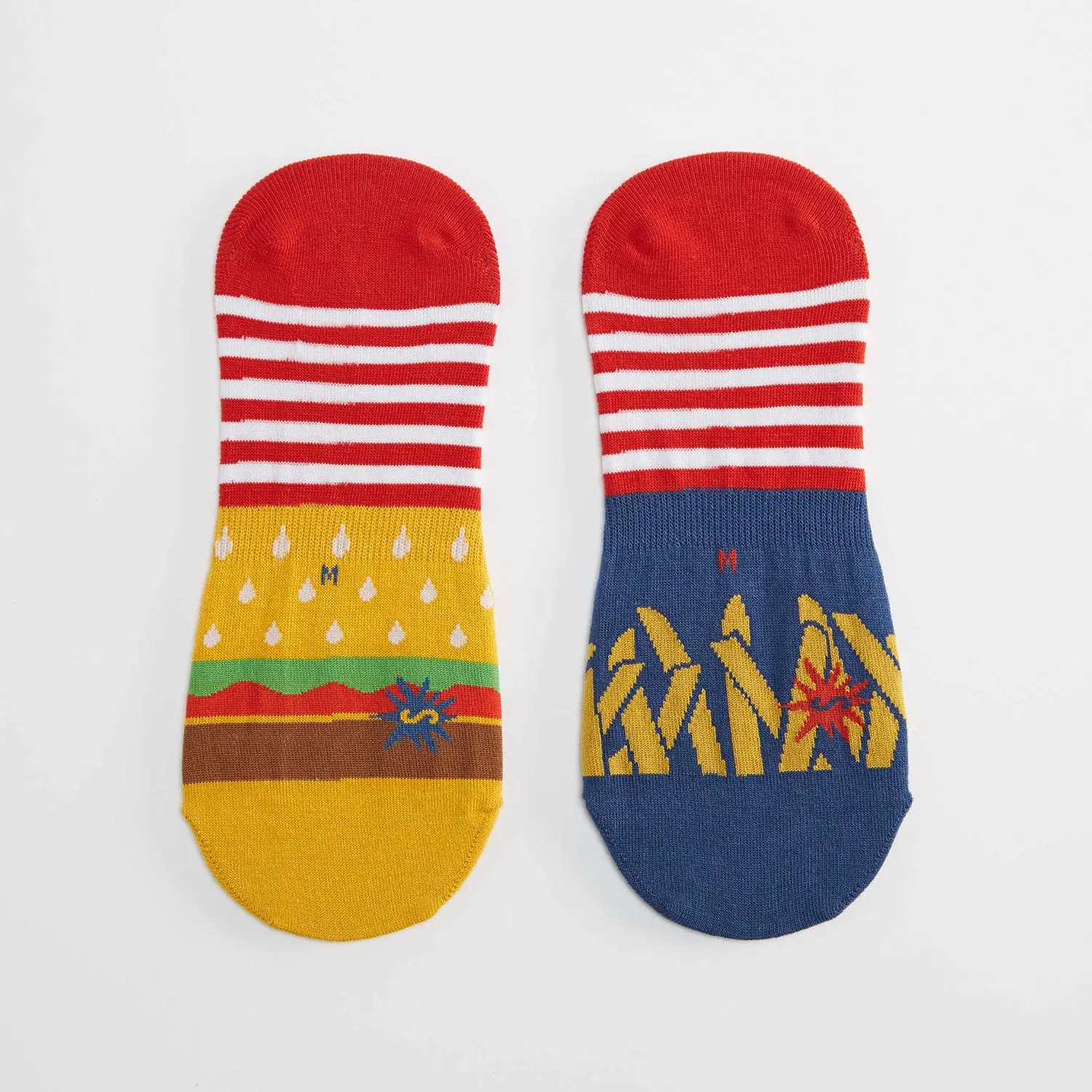 Sock It To Me Women's No Show Socks - Burger and Fries