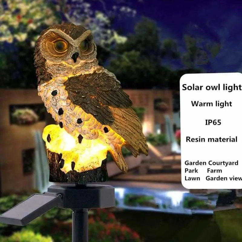 Solar Owl Garden Light