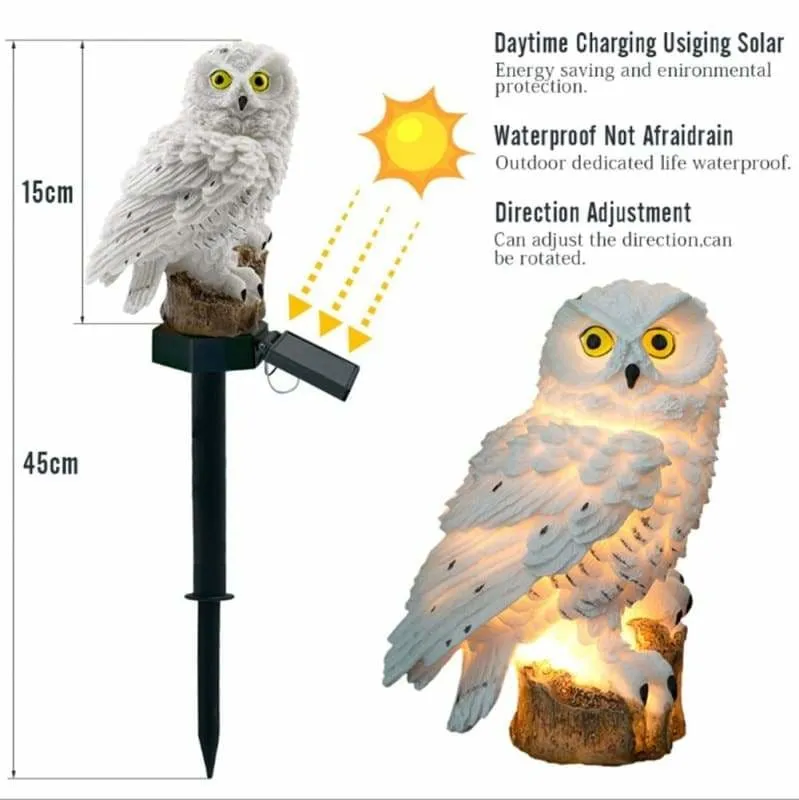 Solar Owl Garden Light