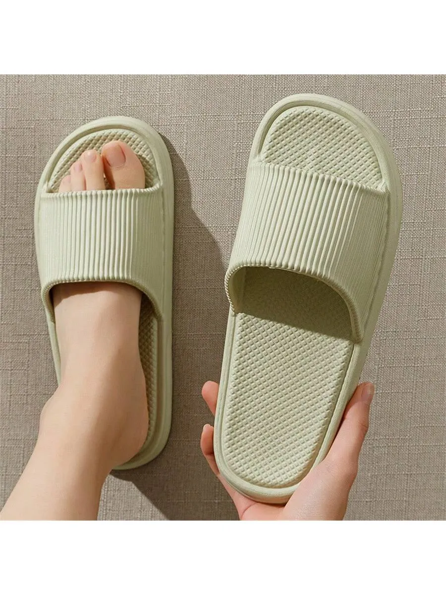 Summer Couples EVA Indoor Slippers For Home Use, Breathable And Quick-Drying Bath Anti-Slip Slippers For Women And Men