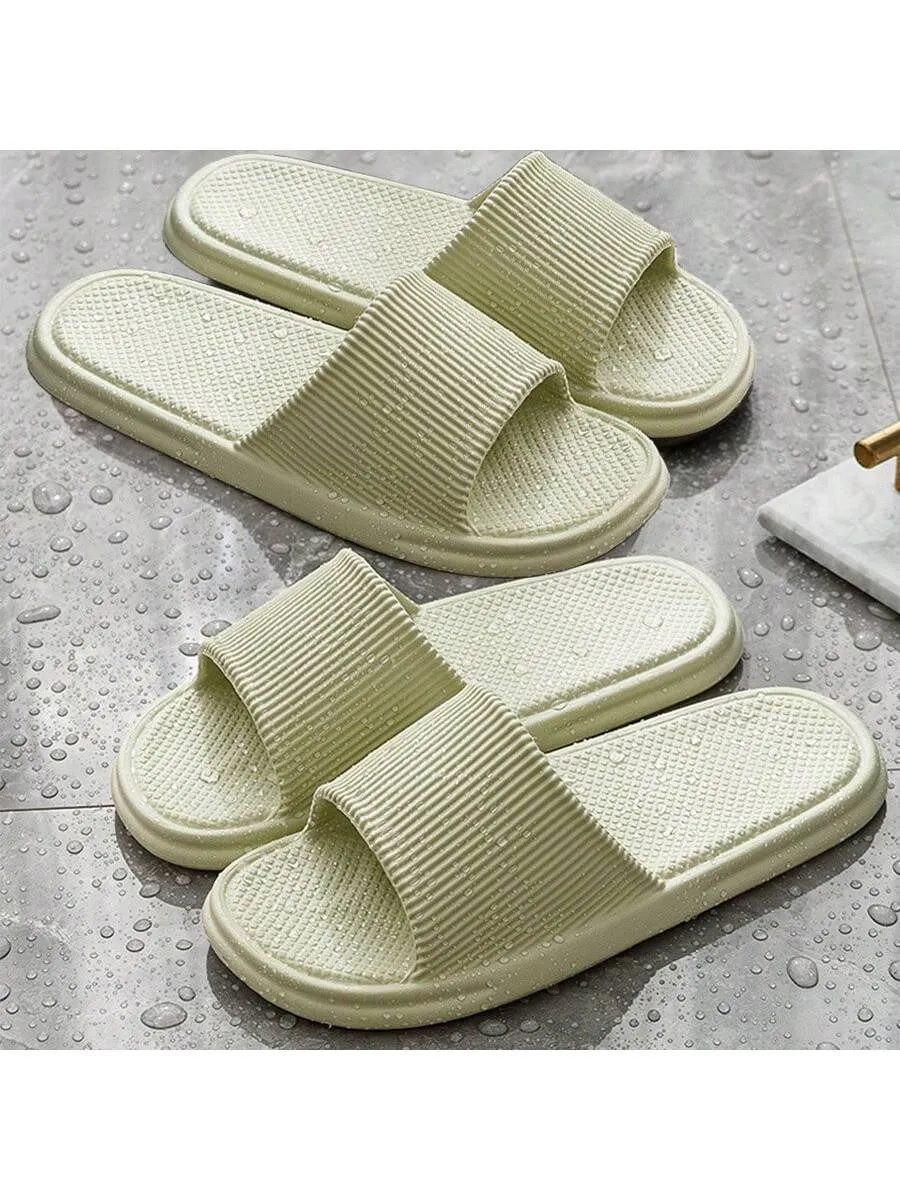 Summer Couples EVA Indoor Slippers For Home Use, Breathable And Quick-Drying Bath Anti-Slip Slippers For Women And Men