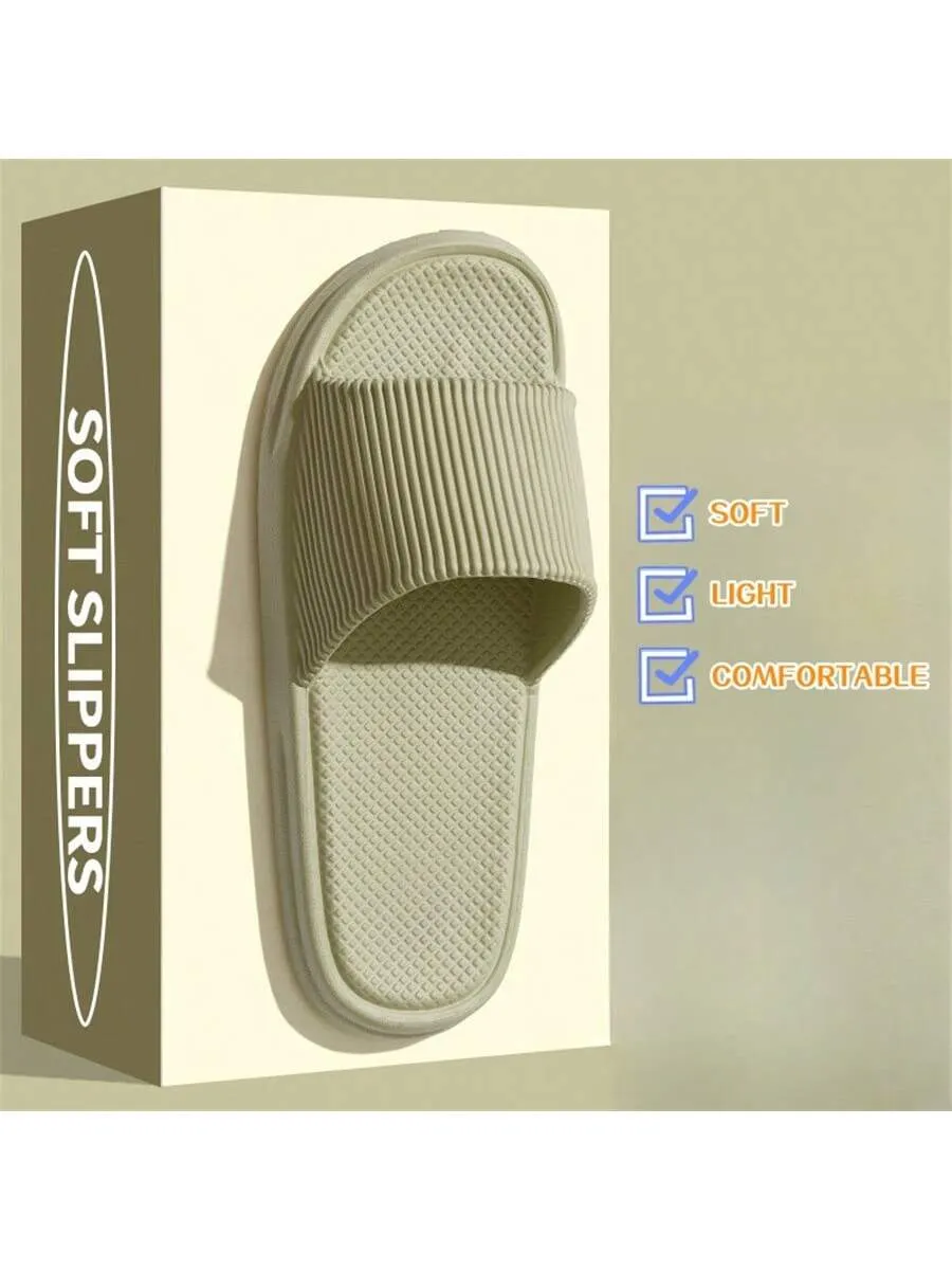 Summer Couples EVA Indoor Slippers For Home Use, Breathable And Quick-Drying Bath Anti-Slip Slippers For Women And Men