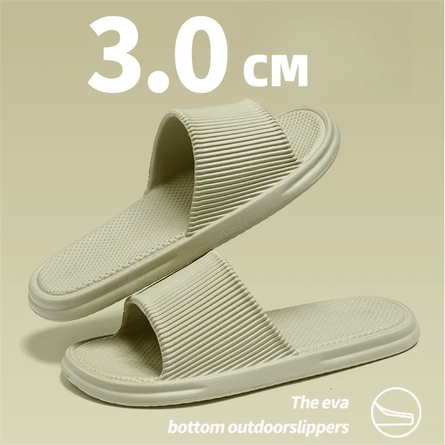 Summer Couples EVA Indoor Slippers For Home Use, Breathable And Quick-Drying Bath Anti-Slip Slippers For Women And Men