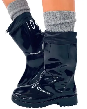 TEEK - Black Slush Wellingtons Rainboots