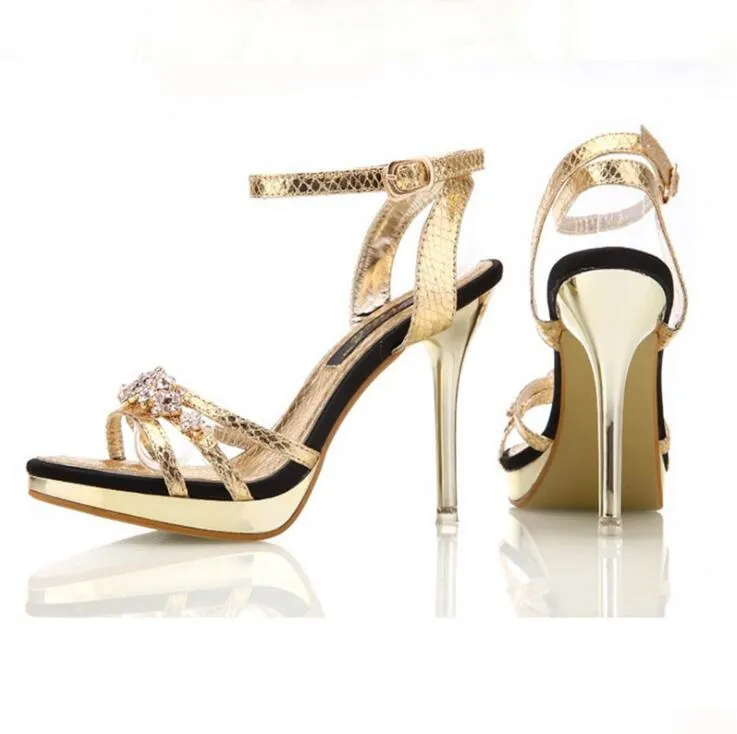 Toleet  Crystal Sandals Sexy High Heel Pumps Women Shoes High Heels For Wedding Shoes Woman Sandals Gold Sliver Sandalias Mujer 2023