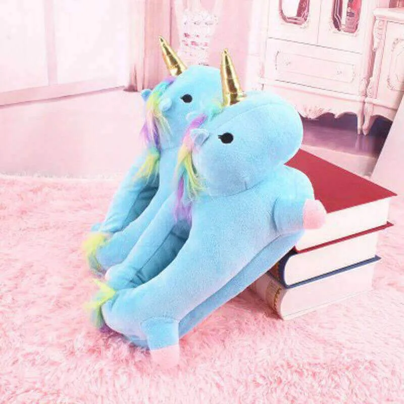 Unicorn Plush Slippers