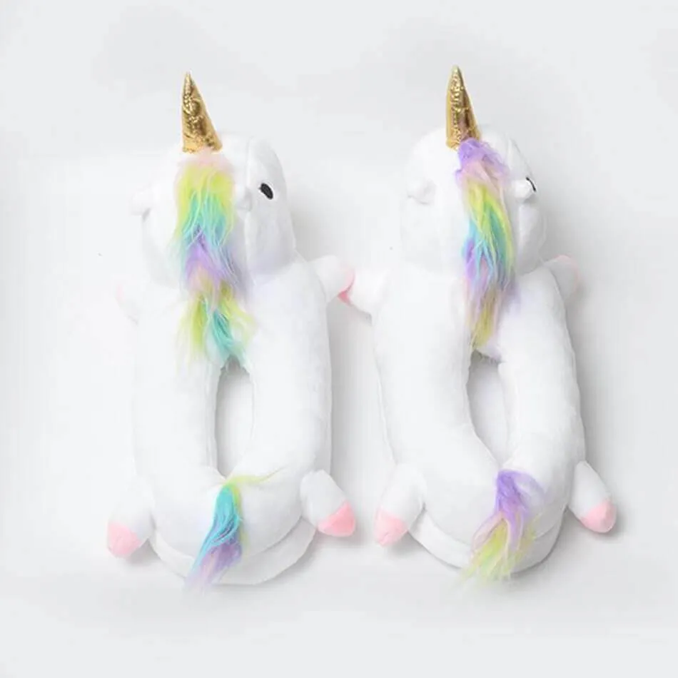 Unicorn Plush Slippers