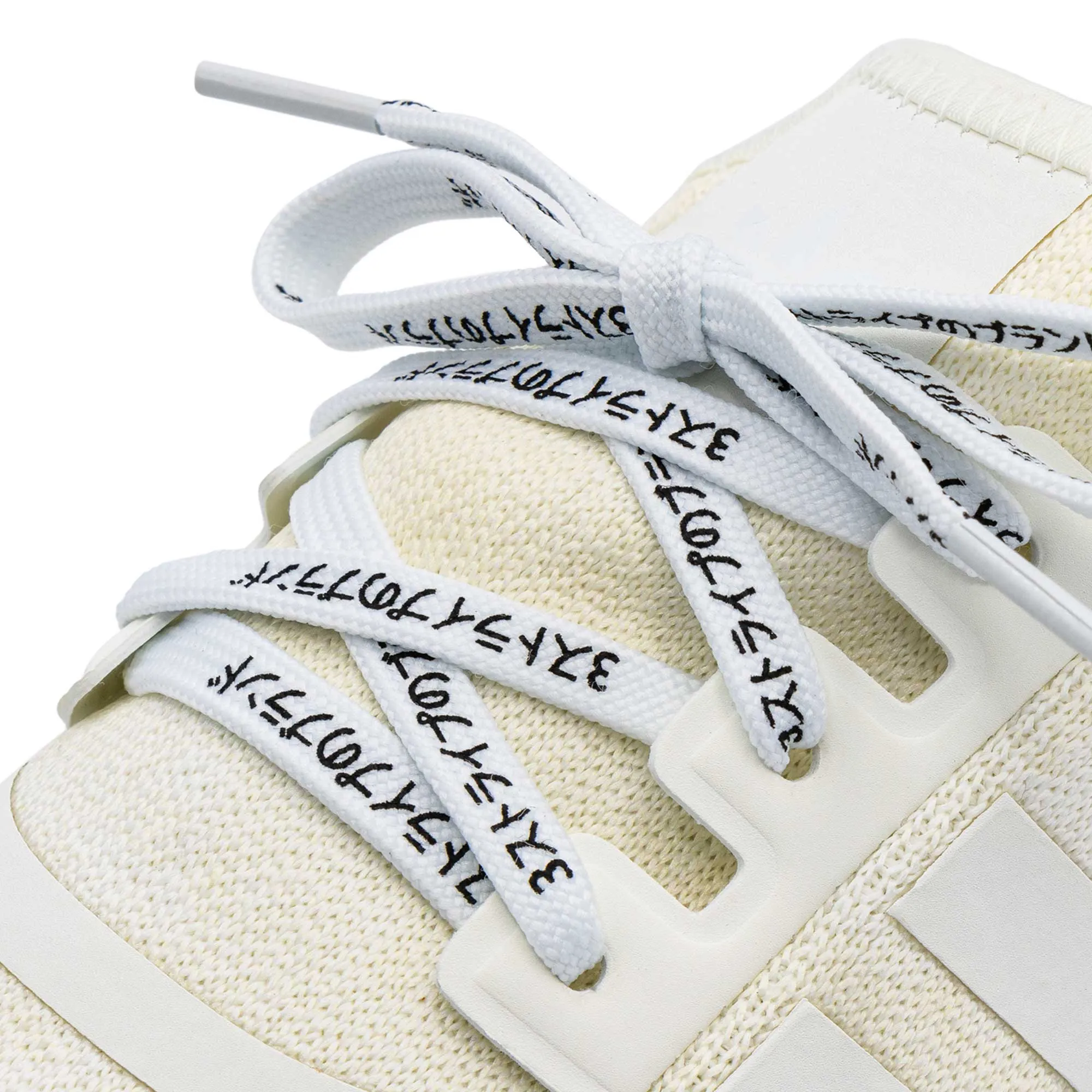 White Japanese Katakana Shoe Laces