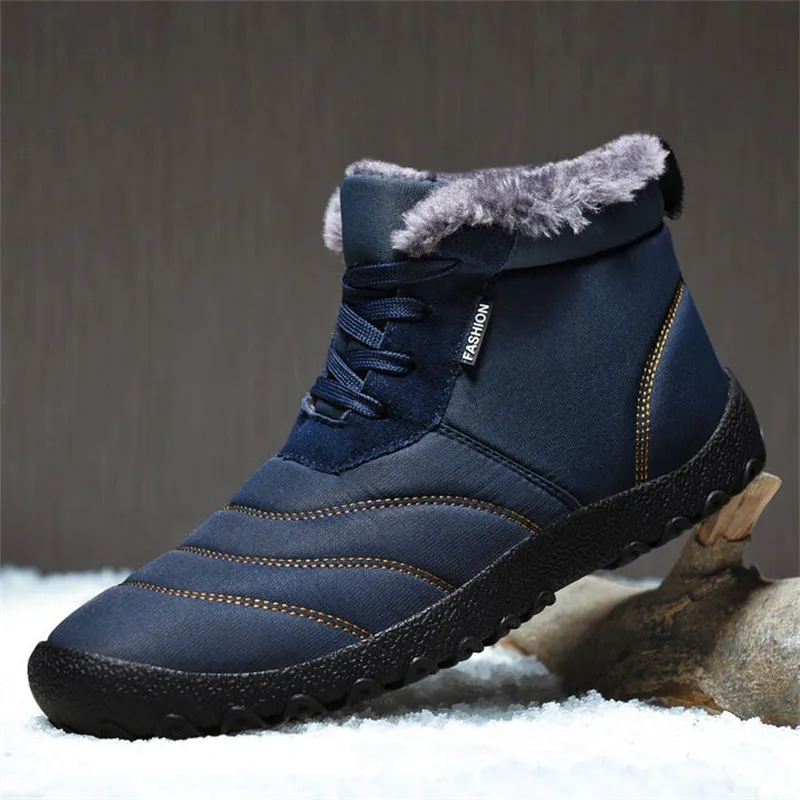 Winter Extra Soft Sole Keep Warm Flat Waterproof Men Shoes