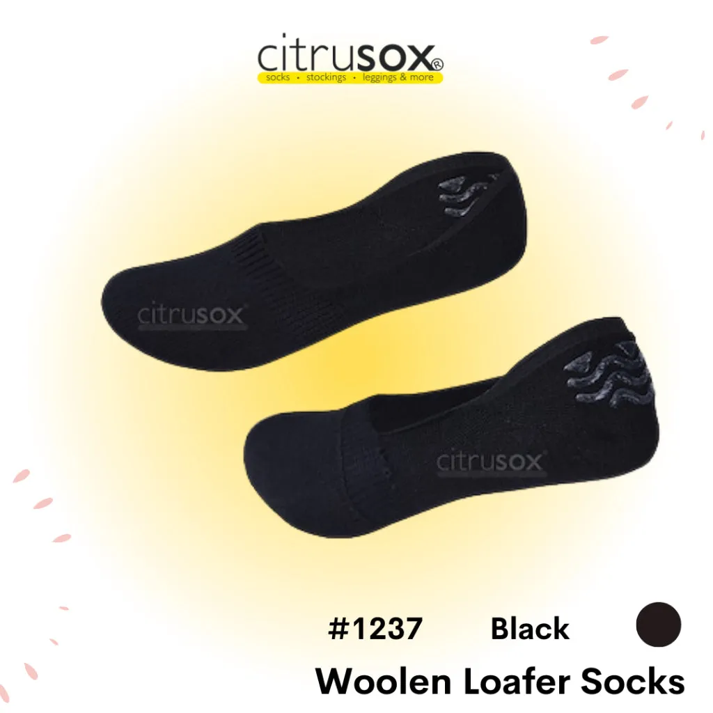 Woolen Loafer Socks with Non-slip Heel